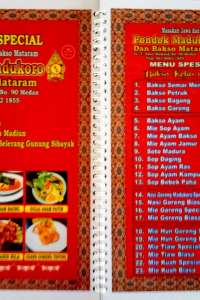 menu 1 Pondok Madukoro dan Bakso Mataram Medan