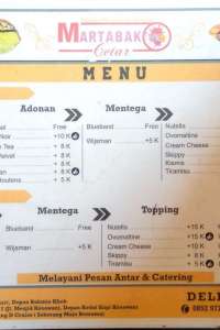 menu 0 Martabak Cetar DCruise