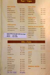 menu 4 Coffee Farm Medan Mall