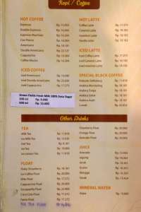 menu 4 Coffee Farm Jalan Gandhi