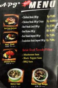 menu 14 Ayam Penyet Jakarta Gatot Subroto