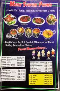 menu 0 Ayam Penyet Jakarta Dr Mansyur