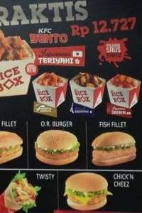 menu 0 KFC Medan Fair