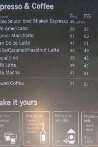 menu 3 Starbucks Cambridge