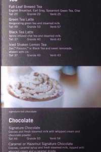 menu 0 Starbucks Merdeka Walk