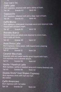 menu 1 Starbucks Merdeka Walk