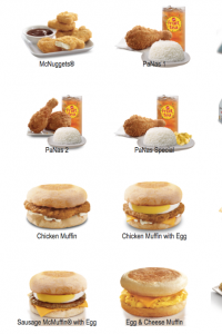 menu 1 McDonalds SM Raja