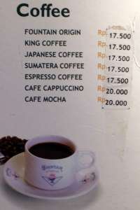 menu 8 Fountain Medan Fair