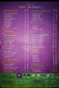 menu 0 Chatime Sun Plaza