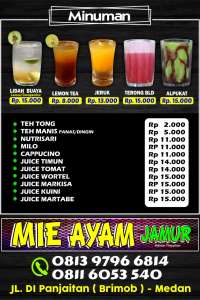 menu 1 Mie Ayam Jamur Brimob