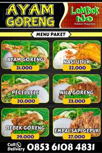 menu 0 Ayam Goreng Lombok Ijo