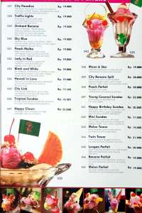 menu 2 City Ice Cream Medan Fair