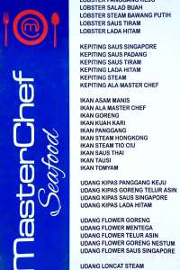 menu 6 Master Chef Seafood