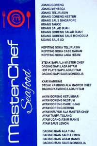 menu 7 Master Chef Seafood