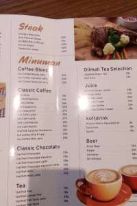 menu 2 D Raja Coffee Kuala Namu