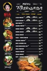 menu 2 Ayam Penyet Ria Karya