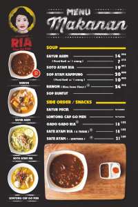 menu 6 Ayam Penyet Ria Karya