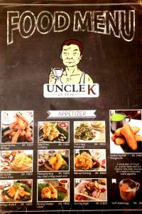 menu 0 Uncle K Sun Plaza