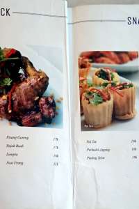 menu 0 STRAITS9 Authentic Peranakan Cuisine Brastagi